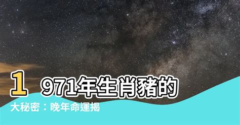 1971年屬什麼生肖|1971年出生是什麼命？